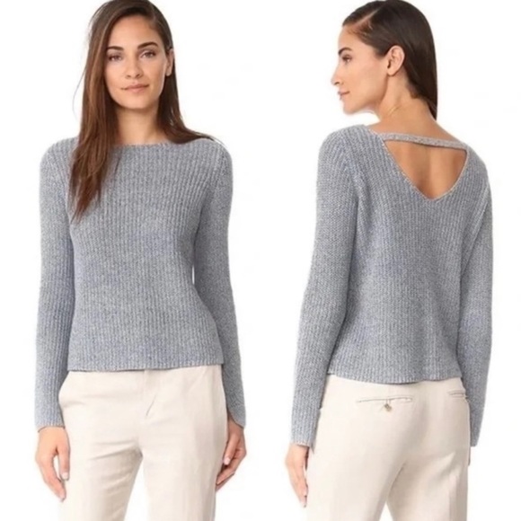 Theory | Lalora Linen Cutout Back Sweater - Picture 2 of 8